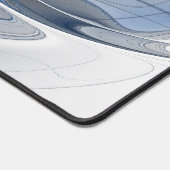 Abstrakt Blue Gray Fraktal Art Blume Schreibtischunterlage (Ecke)