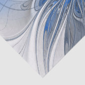 Abstrakt Blue Gray Fraktal Art Blume Seidenpapier (Detail)