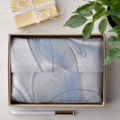 Abstrakt Blue Gray Fraktal Art Blume Seidenpapier (Geschenk)