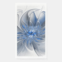 Abstrakt Blue Gray Fraktal Art Blume