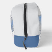 Abstrakt Blue Gray Fraktal Art Blume Waschbeutel (Rechts)