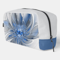 Abstrakt Blue Gray Fraktal Art Blume