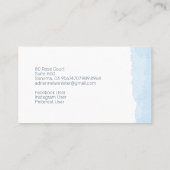 Abstrakt Blue Gray Interieur Designer Visitenkarte (Rückseite)