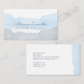 Abstrakt Blue Gray Interieur Designer Visitenkarte (Vorne/Hinten)