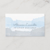 Abstrakt Blue Gray Interieur Designer Visitenkarte (Vorderseite)
