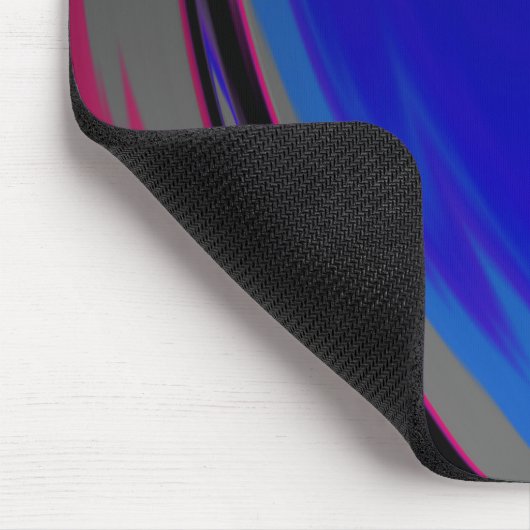 Abstrakt Blue Gray Magenta Fraktal Mousepad (Ecke)