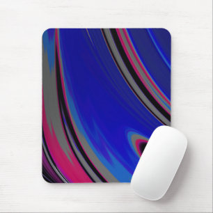 Abstrakt Blue Gray Magenta Fraktal Mousepad