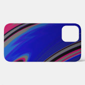 Abstrakt Blue Gray Magenta Fraktal Swirl Case-Mate iPhone Hülle (Rückseite (Horizontal))