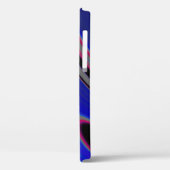Abstrakt Blue Gray Magenta Fraktal Swirl Case-Mate iPhone Hülle (Rückseite / Links)