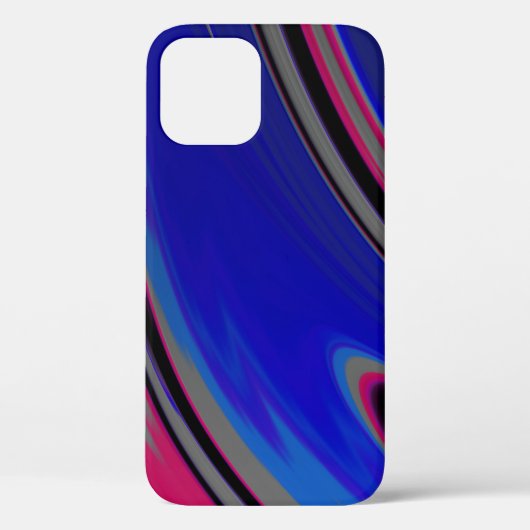 Abstrakt Blue Gray Magenta Fraktal Swirl Case-Mate iPhone Hülle (Rückseite)