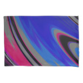 Abstrakt Blue Gray Magenta Fraktal Swirl Kissenbezug (Vorderseite)