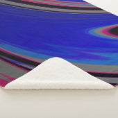 Abstrakt Blue Gray Magenta Fraktal Swirl Sherpadecke (3/4)
