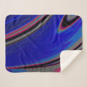 Abstrakt Blue Gray Magenta Fraktal Swirl Sherpadecke (Vorderseite (Horizontal))