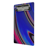 Abstrakt Blue Gray Magenta Mini Klemmbrett (Gewinkelt2)