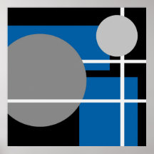 Abstrakt Blue Gray Schwarz-weiß AP0001