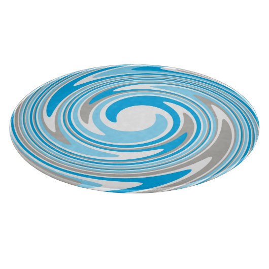 Abstrakt Blue Gray Spiral Schneidebrett (Ecke)