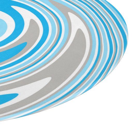 Abstrakt Blue Gray Spiral Schneidebrett (Ecke)