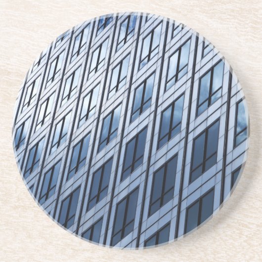 Abstrakt Blue Gray Windows Untersetzer (Vorne)