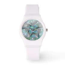 Abstrakt Blue Green Butterfly Fantasy Fraktal Art