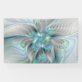 Abstrakt Blue Green Butterfly Fantasy Fraktal Art Banner (Horizontal)