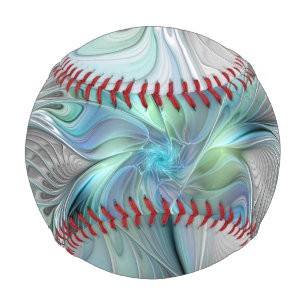 Abstrakt Blue Green Butterfly Fantasy Fraktal Art Baseball