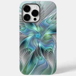 Abstrakt Blue Green Butterfly Fantasy Fraktal Art Case-Mate iPhone 14 Pro Max Hülle