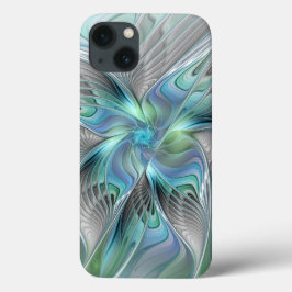 Abstrakt Blue Green Butterfly Fantasy Fraktal Art Case-Mate iPhone Hülle