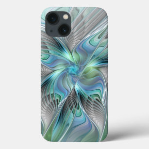 Abstrakt Blue Green Butterfly Fantasy Fraktal Art Case-Mate iPhone Hülle