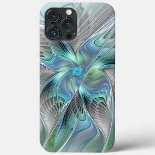 Abstrakt Blue Green Butterfly Fantasy Fraktal Art Case-Mate iPhone Hülle