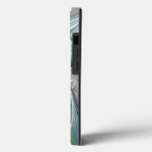 Abstrakt Blue Green Butterfly Fantasy Fraktal Art Case-Mate iPhone Hülle (Rückseite / Links)