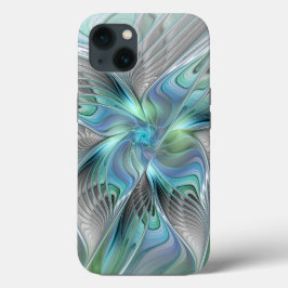 Abstrakt Blue Green Butterfly Fantasy Fraktal Art Case-Mate iPhone Hülle