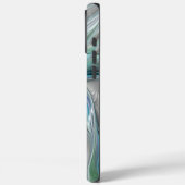 Abstrakt Blue Green Butterfly Fantasy Fraktal Art Case-Mate iPhone Hülle (Rückseite / Links)