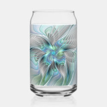 Abstrakt Blue Green Butterfly Fantasy Fraktal Art