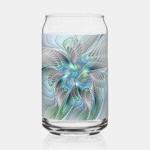 Abstrakt Blue Green Butterfly Fantasy Fraktal Art Dosenglas