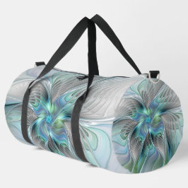 Abstrakt Blue Green Butterfly Fantasy Fraktal Art Duffle Bag