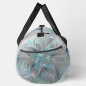 Abstrakt Blue Green Butterfly Fantasy Fraktal Art Duffle Bag (Rechts)