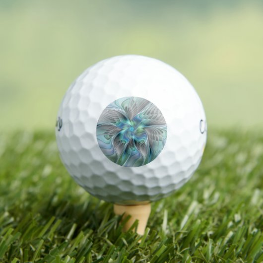 Abstrakt Blue Green Butterfly Fantasy Fraktal Art Golfball (Insitu T-Shirt)