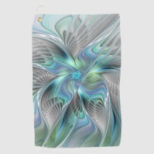 Abstrakt Blue Green Butterfly Fantasy Fraktal Art
