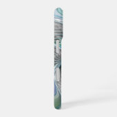 Abstrakt Blue Green Butterfly Fantasy Fraktal Art iPhone 16 Hülle (Rechte Seite)