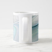 Abstrakt Blue Green Butterfly Fantasy Fraktal Art Jumbo-Tasse (Rückseite)