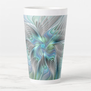 Abstrakt Blue Green Butterfly Fantasy Fraktal Art Milchtasse
