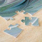 Abstrakt Blue Green Butterfly Fantasy Fraktal Art Puzzle (Seite)