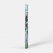 Abstrakt Blue Green Butterfly Fantasy Fraktal Art Samsung Galaxy Hülle (Rechte Seite)