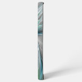 Abstrakt Blue Green Butterfly Fantasy Fraktal Art Samsung Galaxy Hülle (Linke Seite)