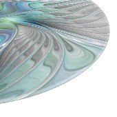 Abstrakt Blue Green Butterfly Fantasy Fraktal Art Schneidebrett (Ecke)