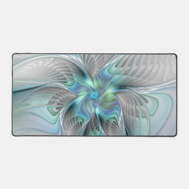 Abstrakt Blue Green Butterfly Fantasy Fraktal Art Schreibtischunterlage