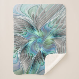 Abstrakt Blue Green Butterfly Fantasy Fraktal Art Sherpadecke