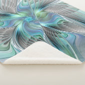 Abstrakt Blue Green Butterfly Fantasy Fraktal Art Sherpadecke (3/4)