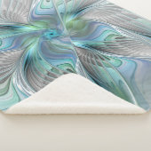 Abstrakt Blue Green Butterfly Fantasy Fraktal Art Sherpadecke (3/4)