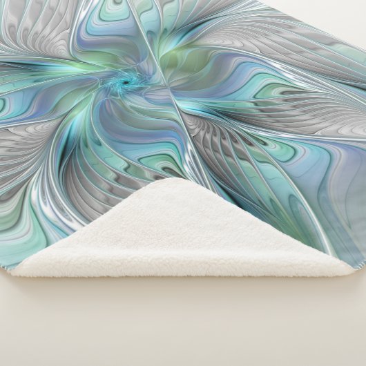 Abstrakt Blue Green Butterfly Fantasy Fraktal Art Sherpadecke (3/4)